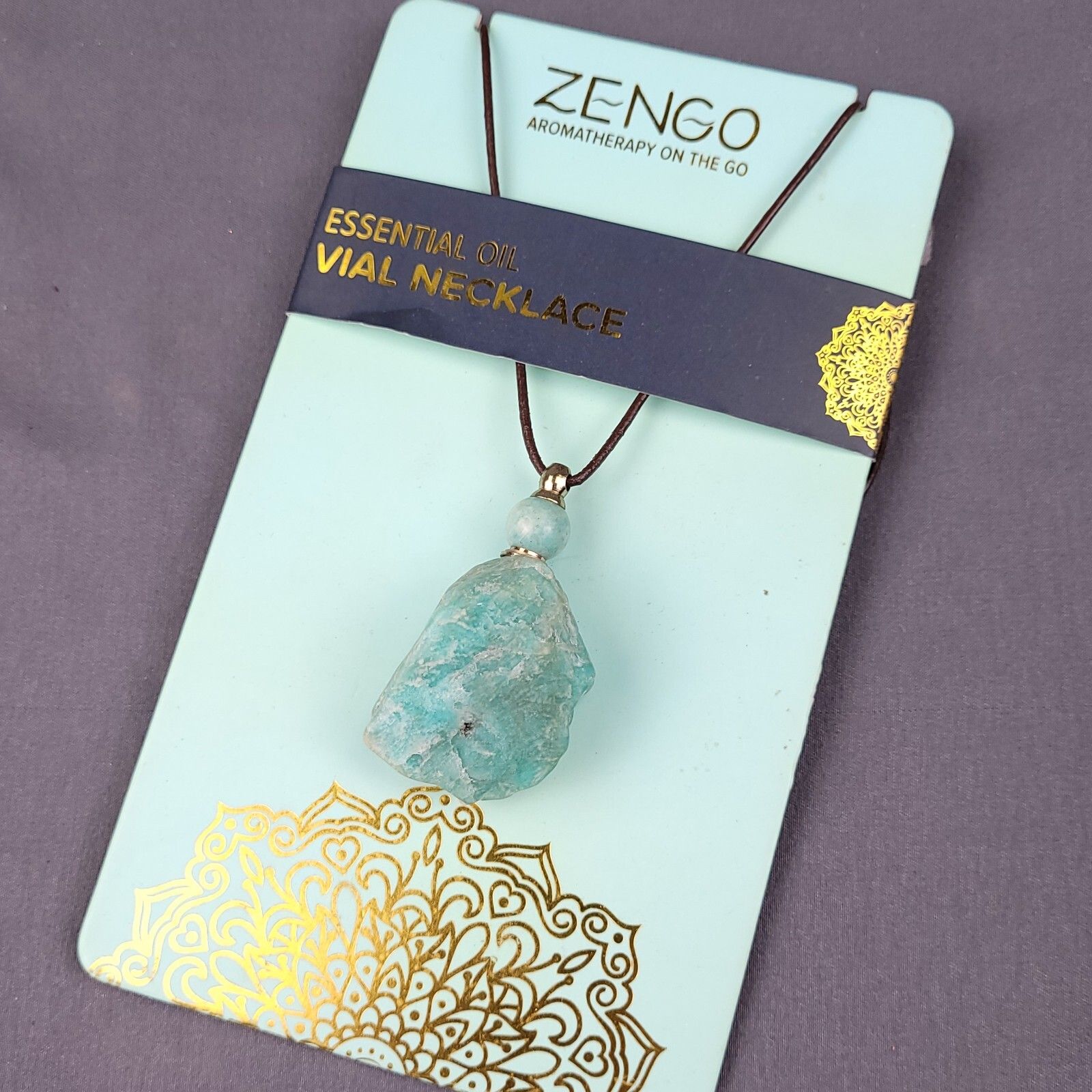 Essential Oil Necklace Jewelry Zenco Aromatherapy Diffuser Natural Stone